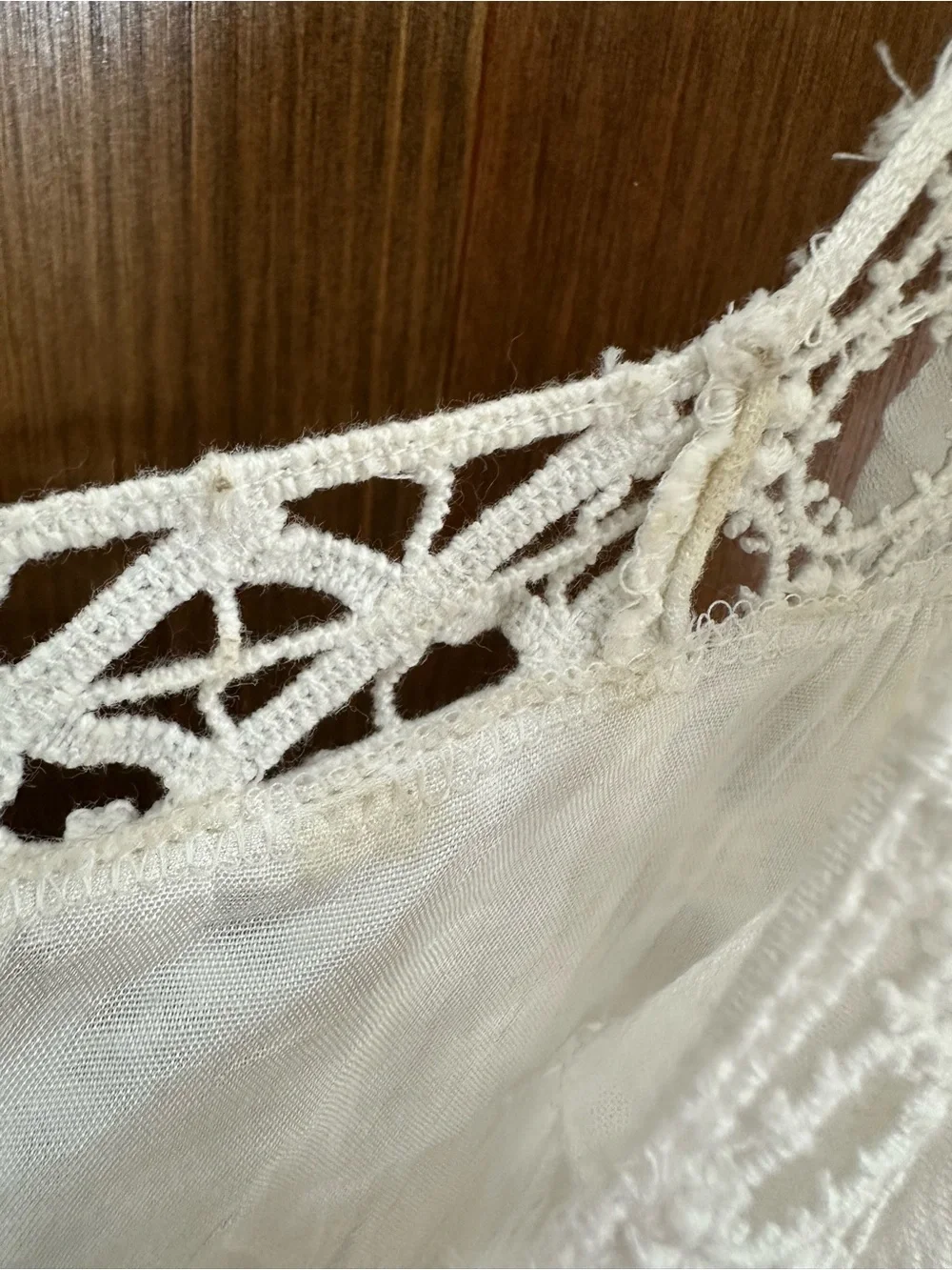 Free People Women’s White Crochet Trim Dress